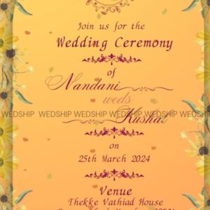 Sunflower Theme Wedding Invitation Video