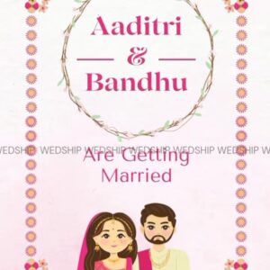 Pink Background Theme Wedding Invitation Video