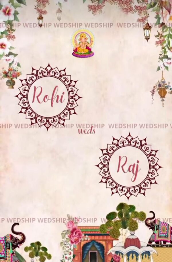 Royal Flower Theme Wedding Invitation Video