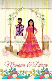 Colourful Flower Theme Wedding Invitation Video