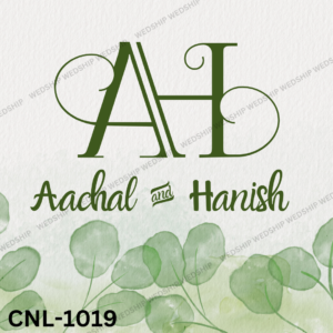 Aachal & Hanish Wedding Logo | Couple Name Logo