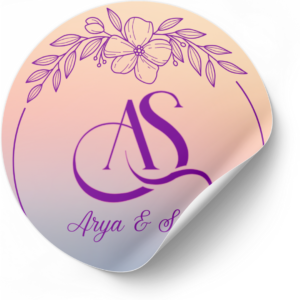 Arya & Sivani Wedding Logo | Couple Name Logo