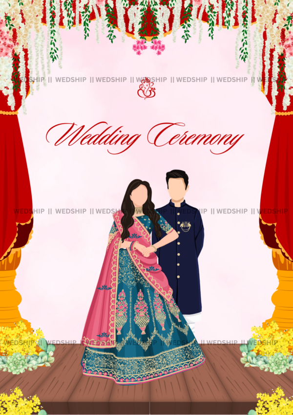 Lite Theme Wedding Invitation Card | Digital Wedding Card