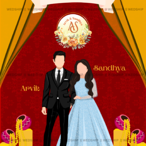 Royal Red Theme Wedding Invitation Card | Digital Wedding Card