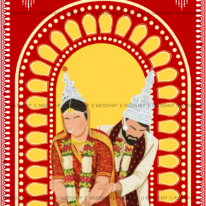 Bengali Couple Theme Wedding Invitation Card | Wedding Card