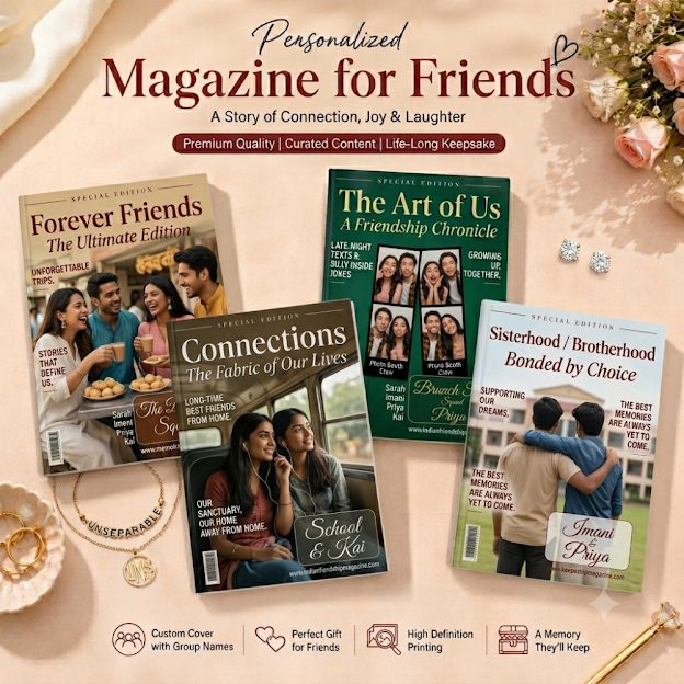 personalized magazine
for friends